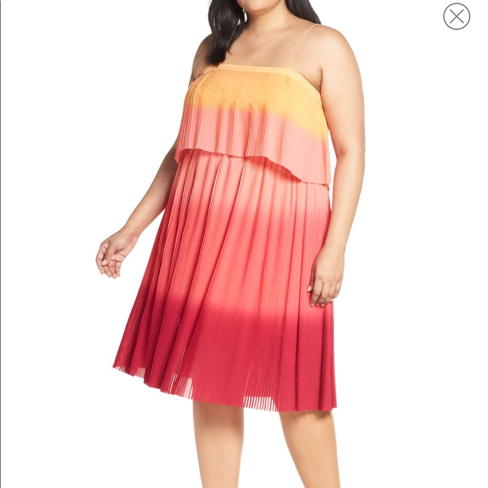 Leith Pleated Midi Dress